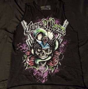 Guns n Roses Tee Shirt w Sleeves Cut off